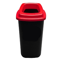 Plastový koš na tříděný odpad, 45 l, červená